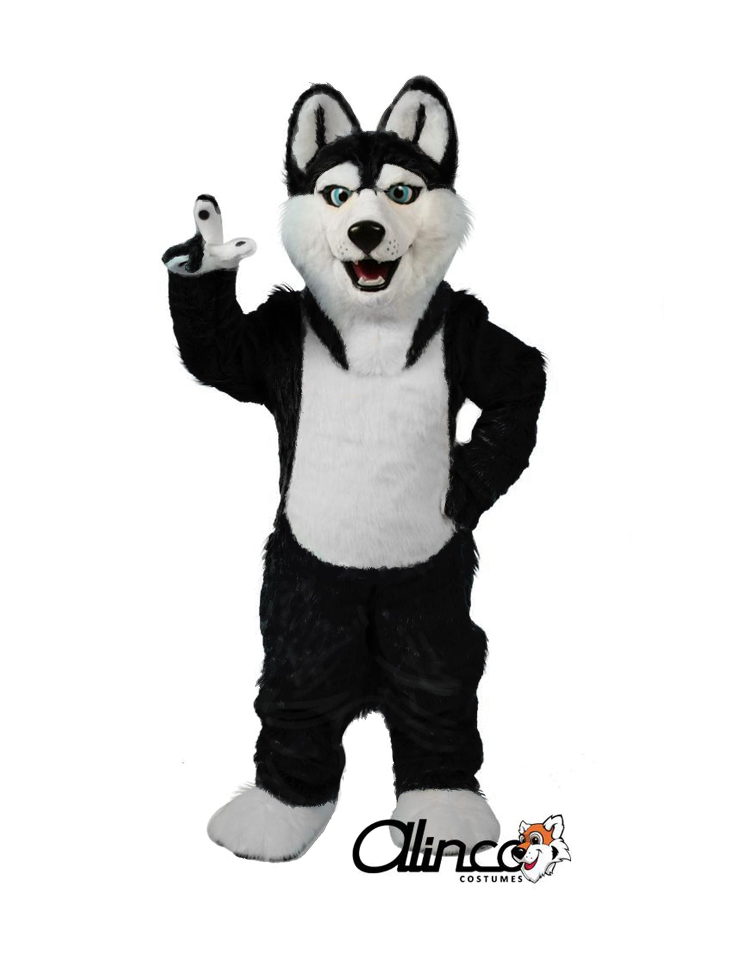 Howie Husky Wolf Dog Mascot Costume - SKU 616 & 616BLK