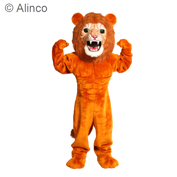 super power cat lion mascot