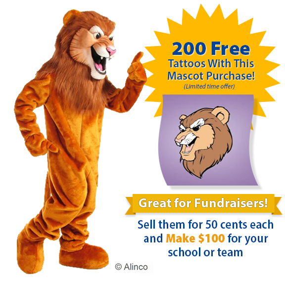 Lancelot the Lion Mascot Costume - SKU 505