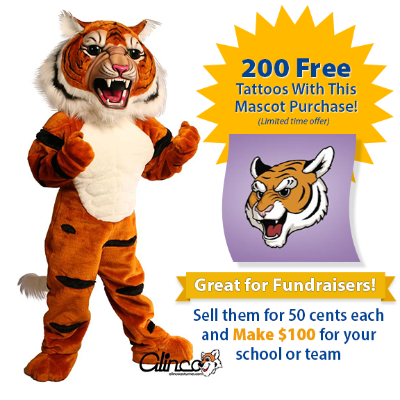 Power Super Tiger Mascot Costume - SKU 198M