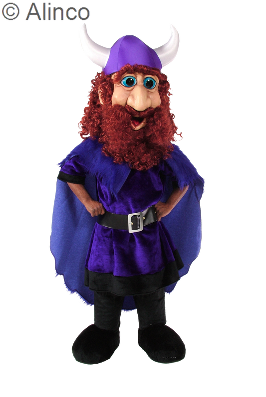 friendly viking mascot costume
