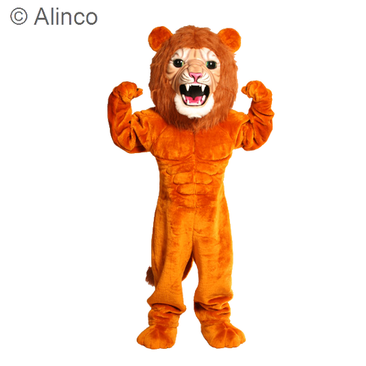 super power cat lion mascot