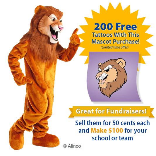 Lancelot the Lion Mascot Costume - SKU 505